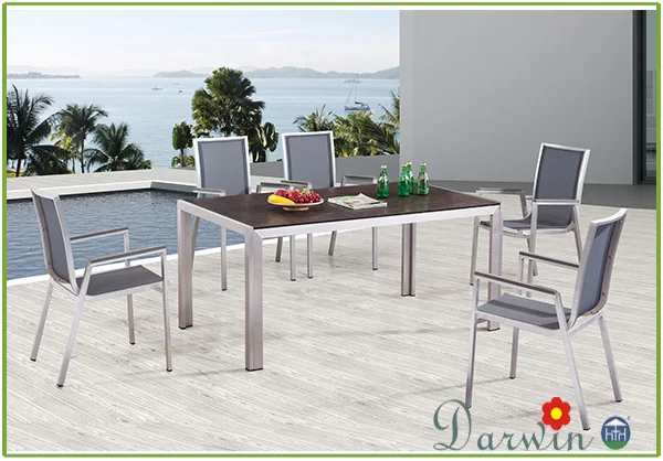 Кольцо Мебель Патио с Обеденным Столом Наборы Закаленным