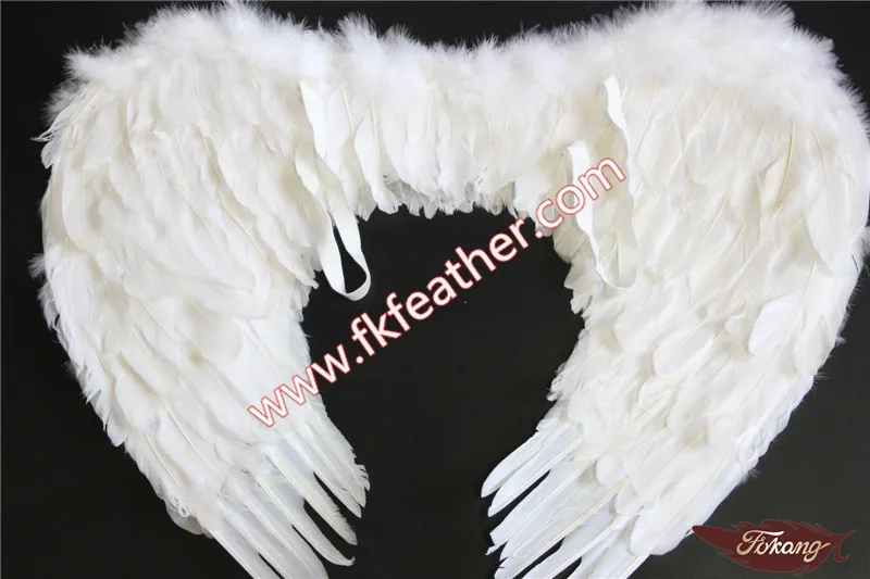 Stage Party Supplies White Large Feather Angel Wings With Turkey Feather
