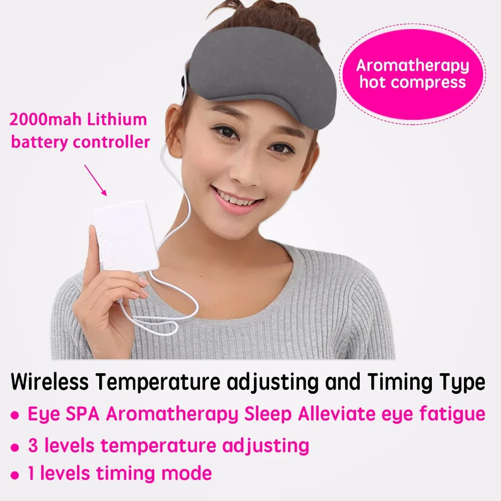 Four levels temperature heating wireless sleep eye mask USB eye warmer