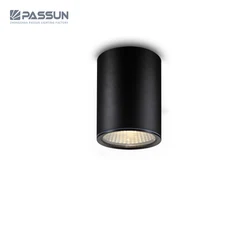 Outdoor cylinder black aluminium housing IP65 IP54 IP44 9W 12w ceiling surface mounted led cob downlight