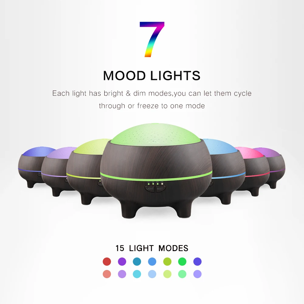 
China professional factory new design home use aroma flash diffuser with led night light 