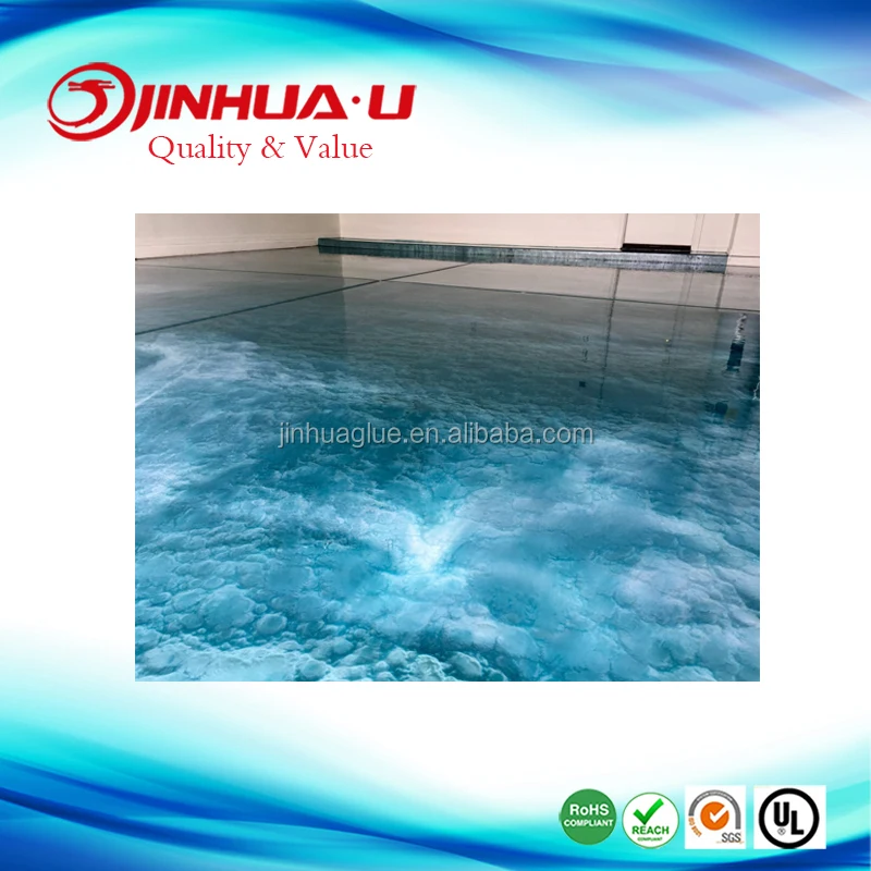 Modern Unique Style 2 Coponents DIY Color Pigments Metallic Epoxy Floor,Clear AB Coating