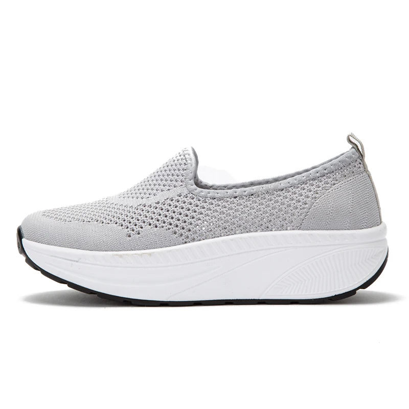 Fashion Platform Fitness Walking Shoes,Female Mesh Shoes Casual Slip On ,Women Flat Casual Shoes Women