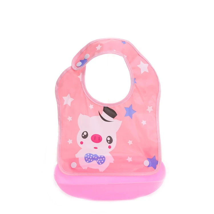 
Hot selling saliva towel child EVA bib waterproof baby rice bowl bib baby feeding silicon bib 