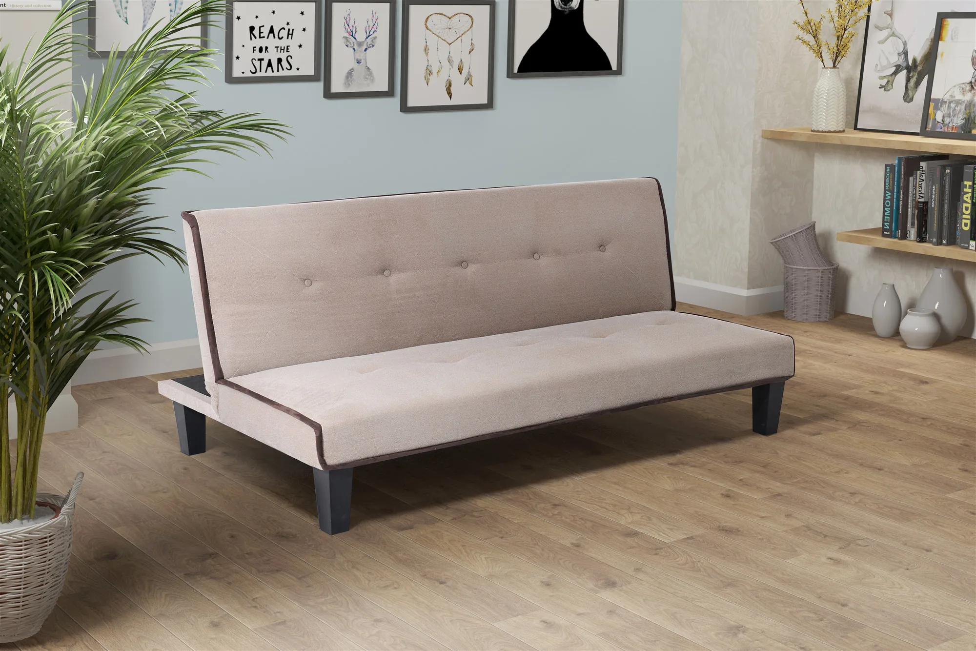 Nisco Office Single Sofa Bed Modern Simplicity Living Room Furniture Fabric Sleeper Sofa Bed