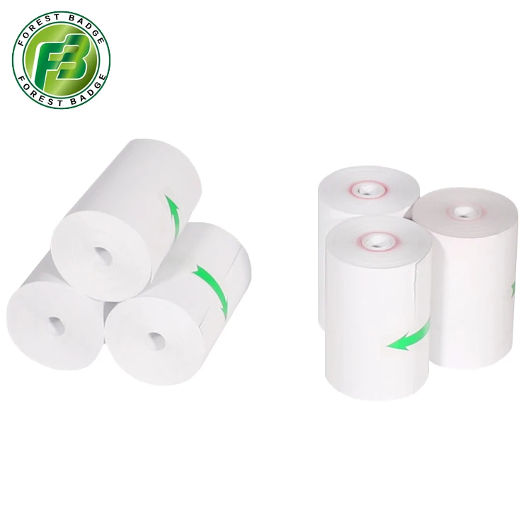 Factory Price Custom Thermal Pos Paper Roll Cash Register Paper 57x40mm 70gsm Single White Coreless OEM & ODM about 6.6 Meters