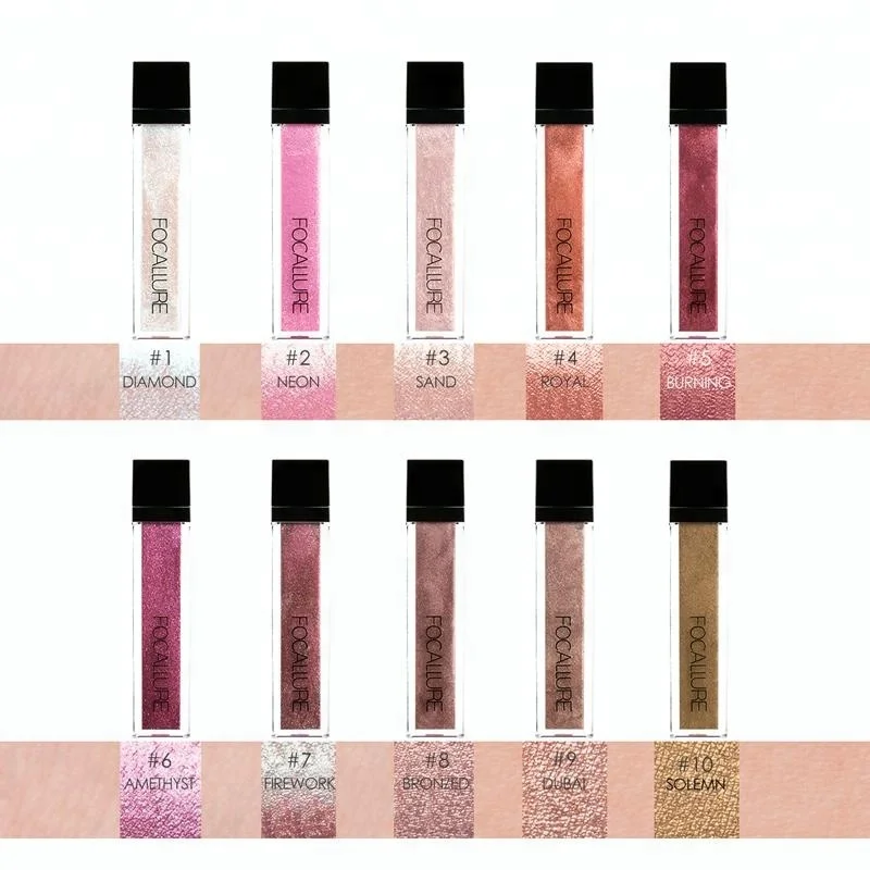 
Focallure Alibaba Creative Promotional Makeup Items 10 Colors Mineral Liquid Eyeshadow Palette Can Do Wholesale Sell Distributor 