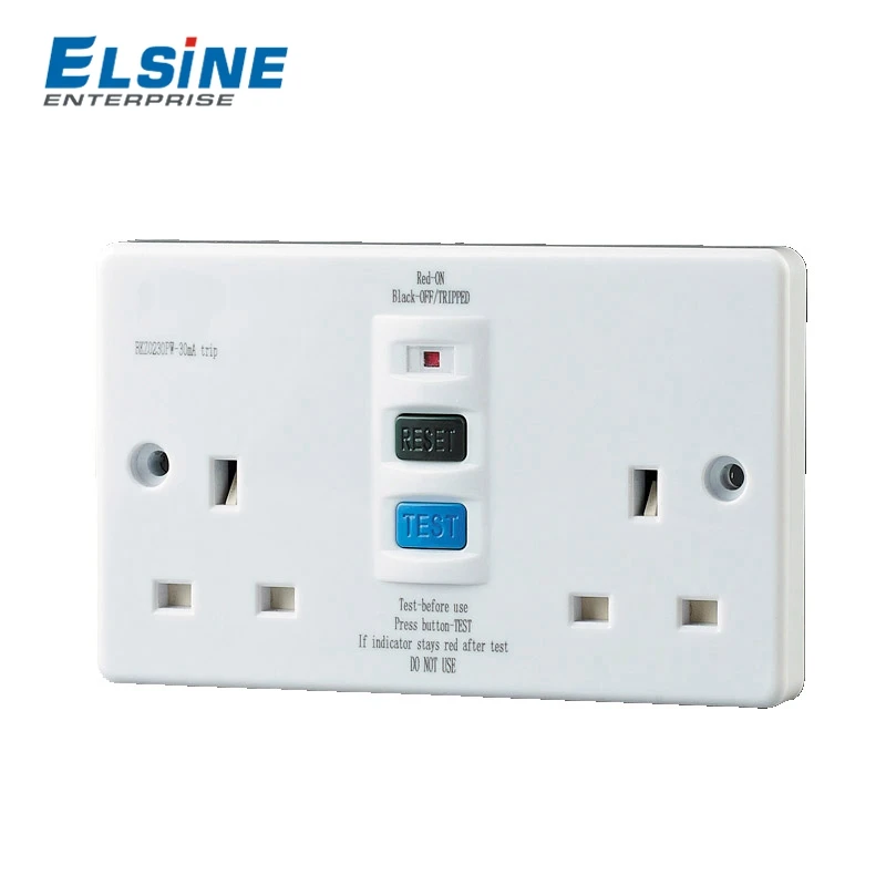 uk type Protector PRCD 1 gang13A switch protected socket outlets