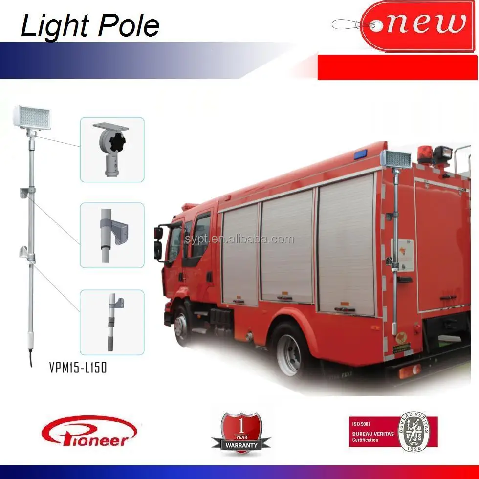 mobile and portable scene lighting for fire truck