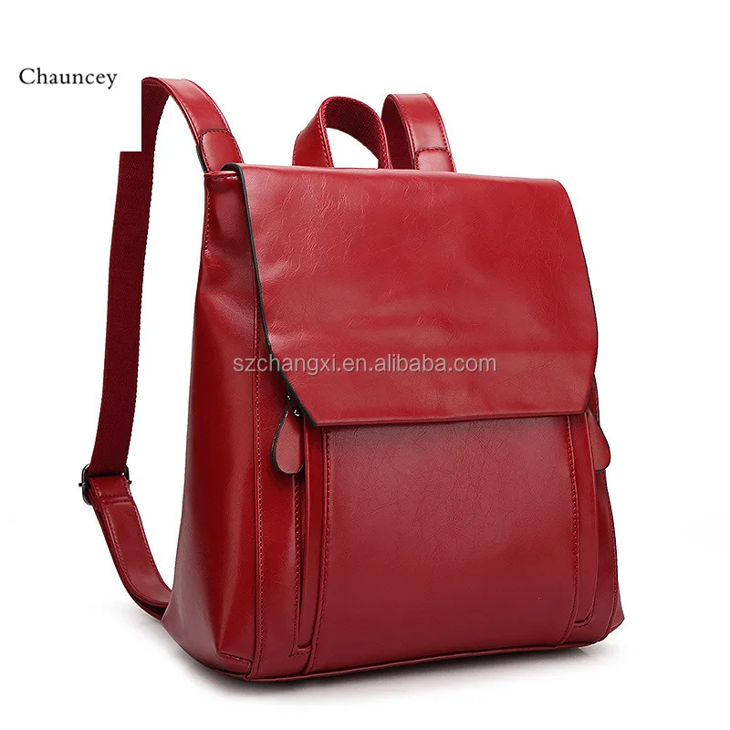 Leather Women Backpack girl Korean Style Ladies Strap Laptop Bag Daily Backpack