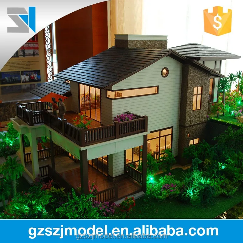 Квартира и виллы дома план модель с из светодиодов огни - архитектурные модели для продажи