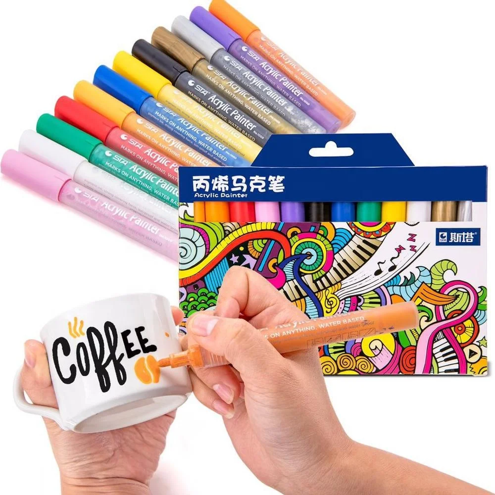 Wholesale STA Water-based Acrylic Markers Glass Ceramic Paint Marker Set