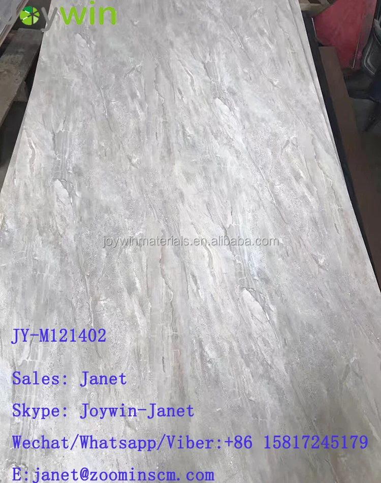 
Shenzhen manufacturer wall decorative panel gloss interior furniture board marble stone design mdf 