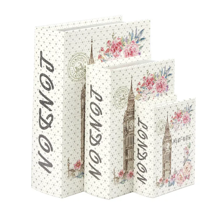 
Floral Set of 3 Book Shaped Boxes Factory Price Wholesale 