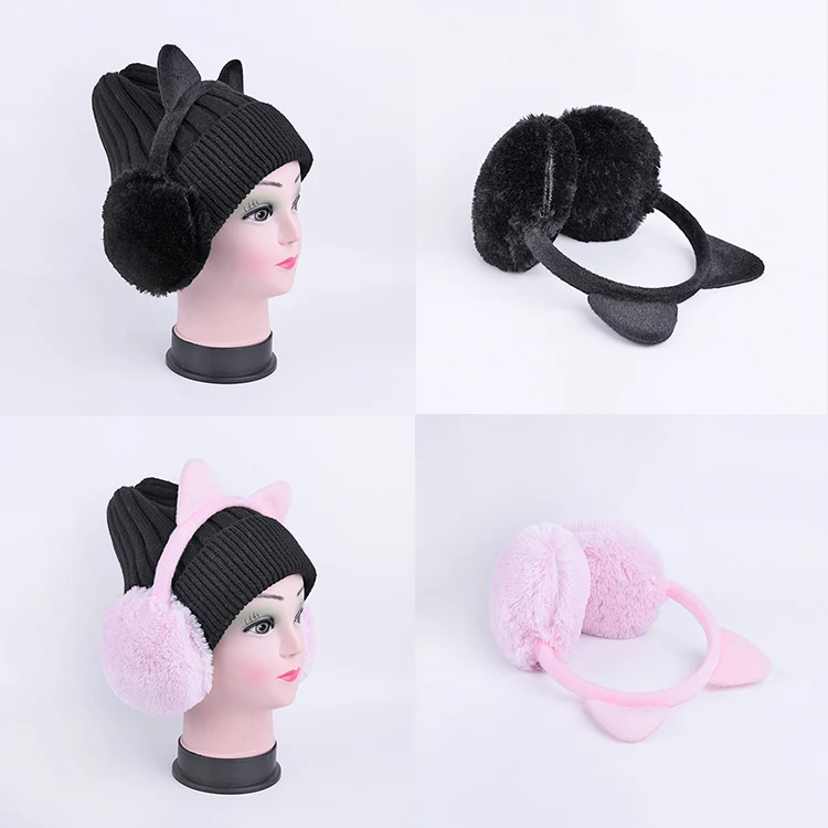 Разноцветные рекламные товары от маркетинговой компании лидер продаж зимние наушники с розовым котом для девушек сохраняющие тепло на улице холодной погоды