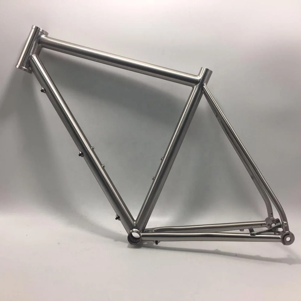 Waltly light weight titanium road bike frame with standard post mount disc brake