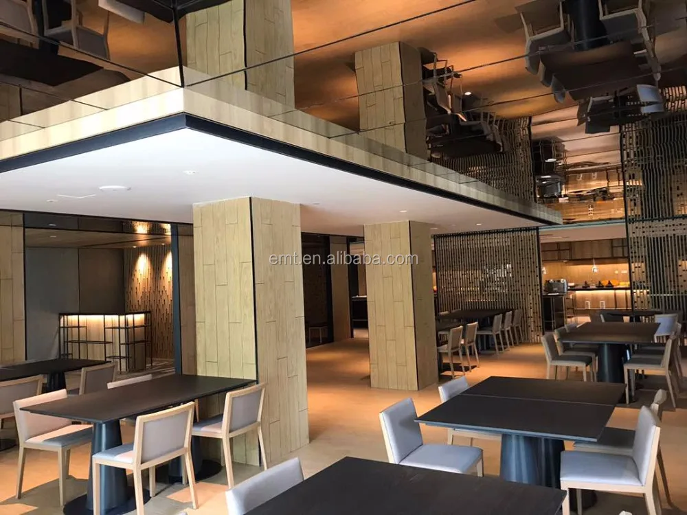 Modern Restaurant Set Hotel Restaurant Furniture Solid Round Wooden Sofa and Table Hotel Bar Restaurant furniture