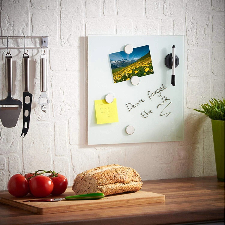 Silkscreen Printing Decals Wall Decorative Magnetic Glass Memo Board Unique Decorative Item for Home or Office
