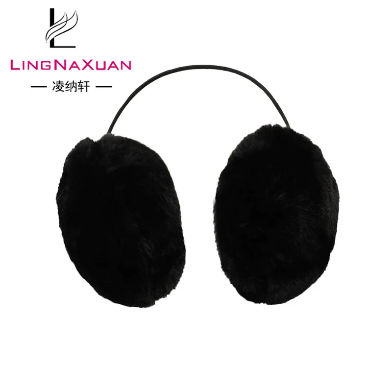 
safety winter fur sound proof headband earmuff 