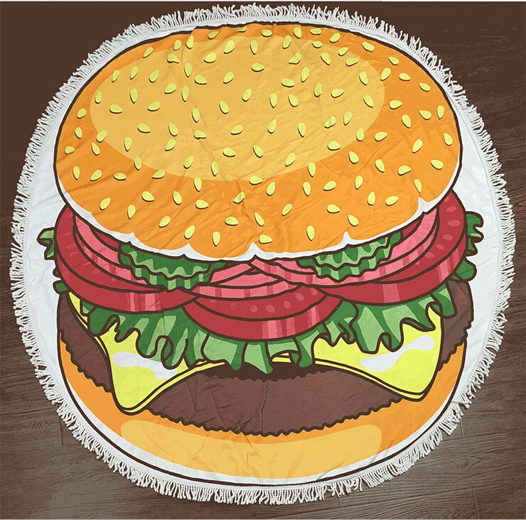 
Manufacturer thin round beach towel custom 