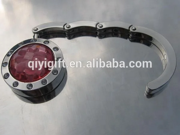 2023 hot sale lady handbag lock hook holder Blank purse hanger Bag hook for table