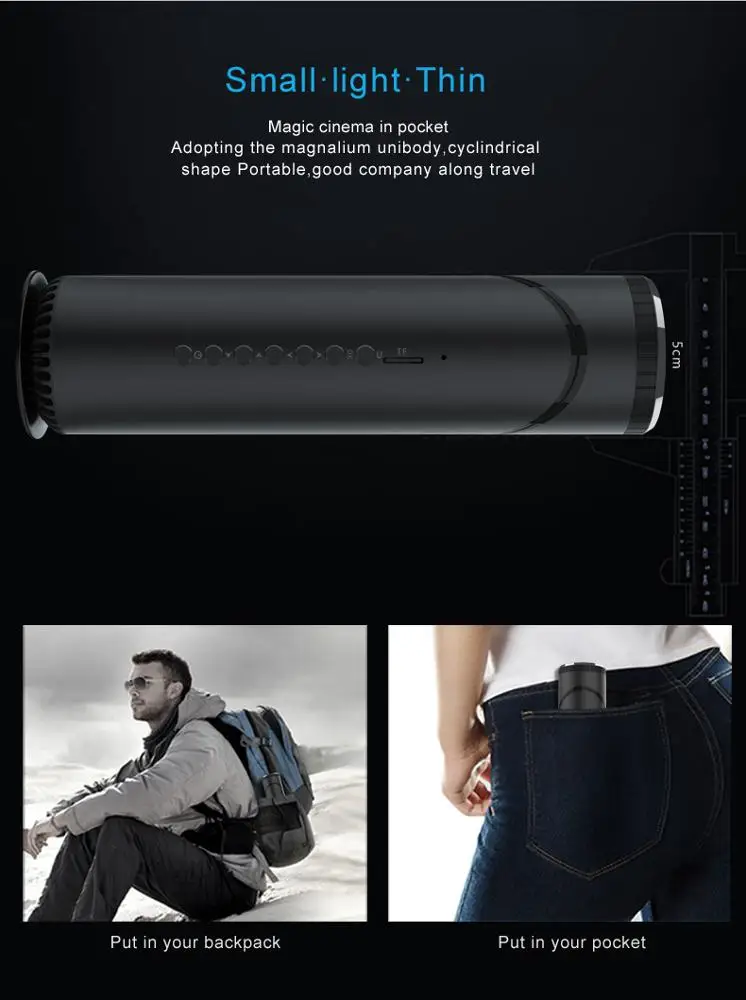 
2020 latest 200 Inch Screen led wireless Projector Kixin K5h Smart DLP Smart Pico Portable Mini Projector 