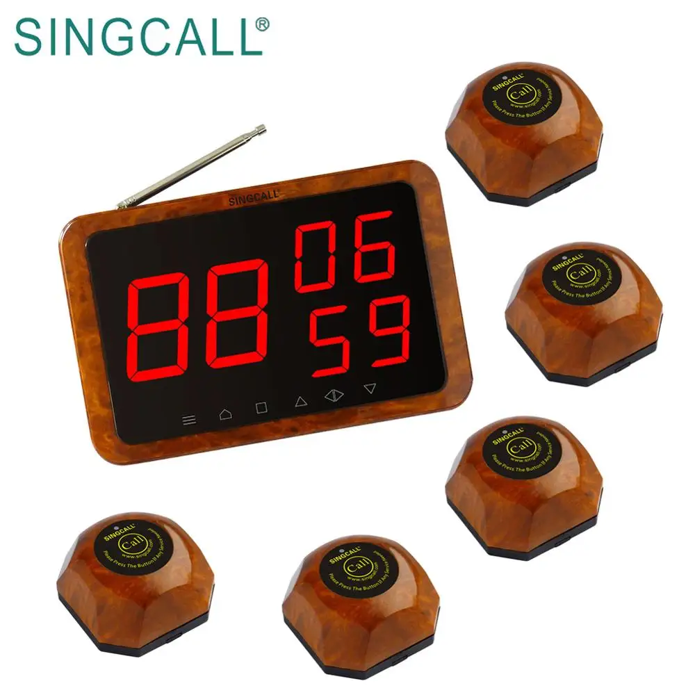 
SINGCALL wireless system to call the waiter wireless waitress call buzzer 
