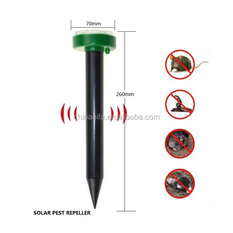 Wholesale price supply solar battery operation ultrasonic Mole Repeller solar Solar mole repeller solar powered mole repeller