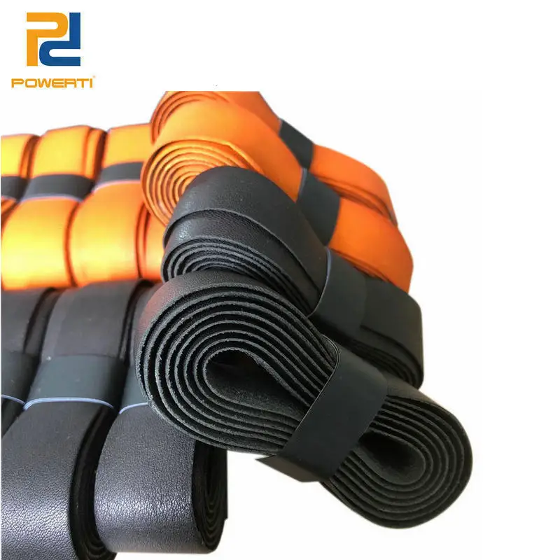 
POWERTI Cow Leather Tennis Racket Sweatband Overgrip Sport Thick Black PRO Leather Handle Grip Made in Taiwan 