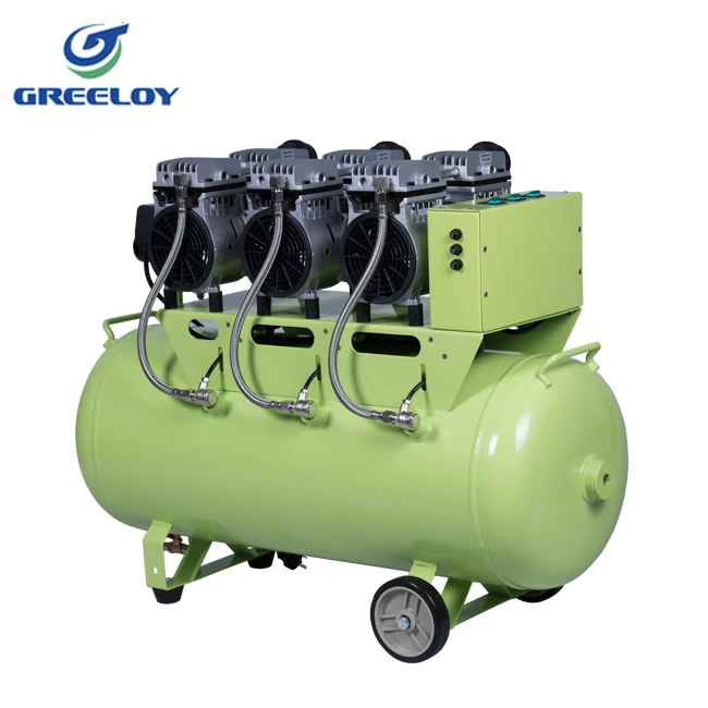 GREELOY 1800W 90L бесшумный воздушный компрессор с масляной смазкой