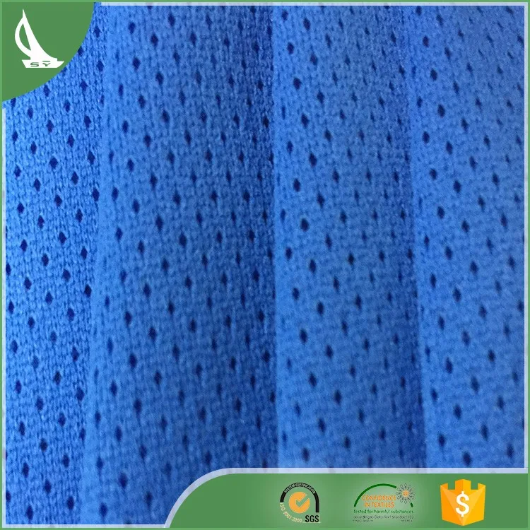Recycle Fabric White Dri Fit Eyelet Sport Fabric Polyester Mesh Fabric for Sublimation