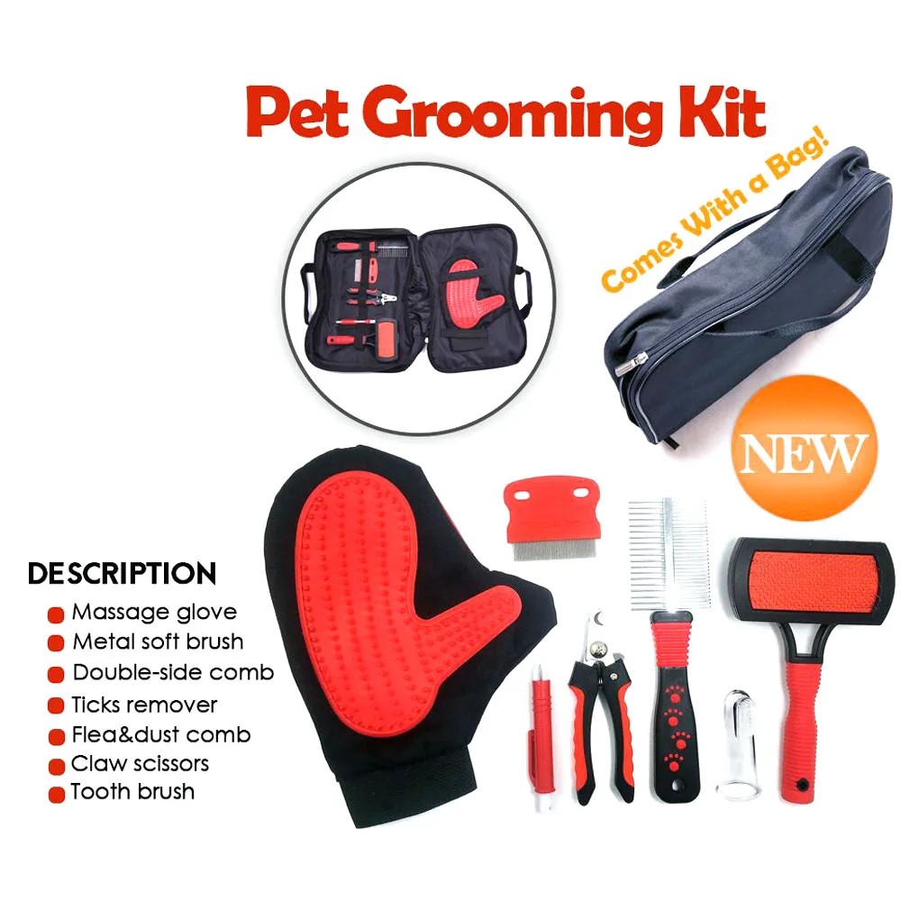 Dog & Cat Flea Comb, Pet Tick Remover, Durable and Firm Flea Grooming Comb for Long & Short Hair