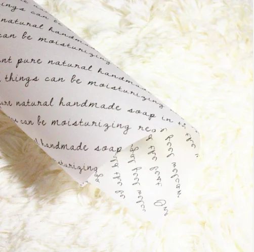 
Printed Logo Designed Moisture Proof Soap Wrapping Paper 