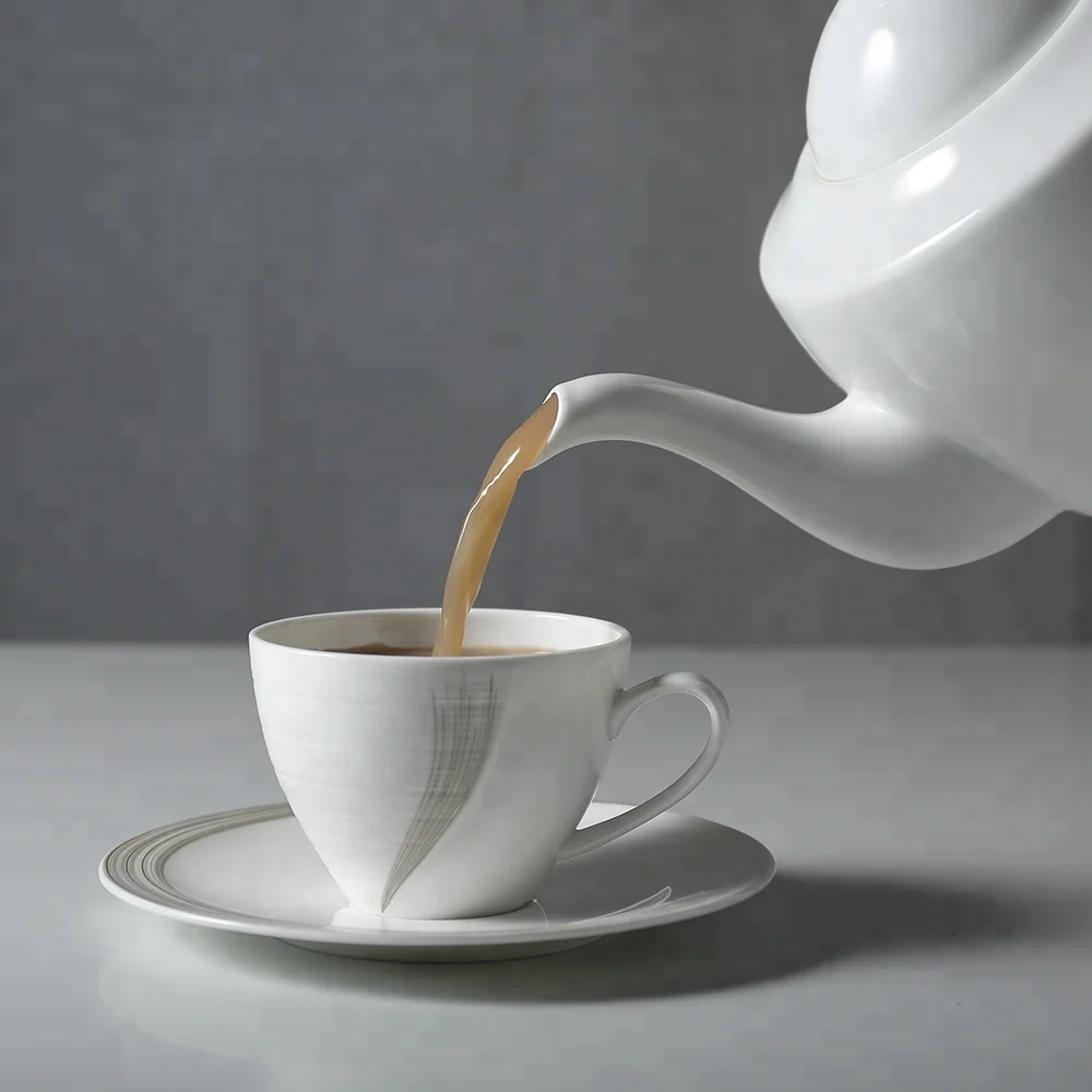 Wholesale turkish coffee set ceramic tea pot set sugar pot and creamer