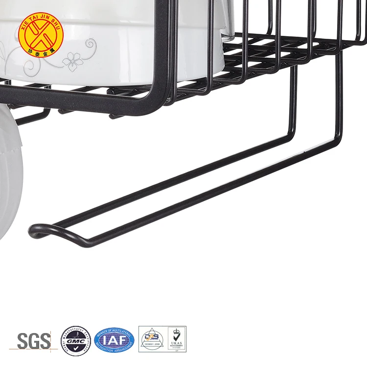 Factory price kitchen 1 tier metal wire hanging basket for storage