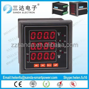 USB Interface Inverter 4-20ma Power meter Ammeter Voltmeter Digital Meter with Panel Mounting