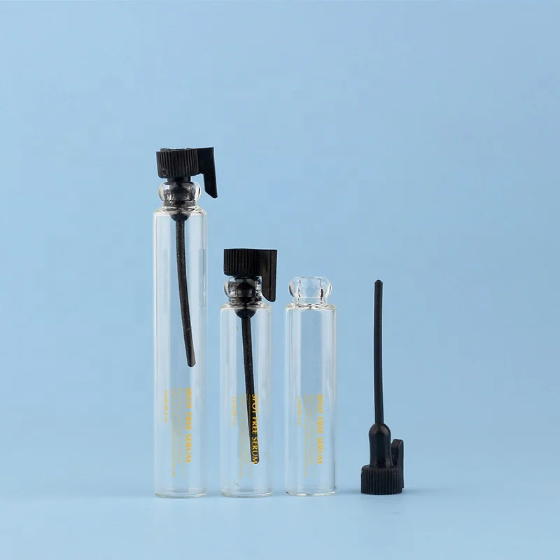 Mini Empty Laboratory Fragrance Packing Test Tube Trial Small Sample Vials Glass Perfume Bottles 1Ml 2Ml