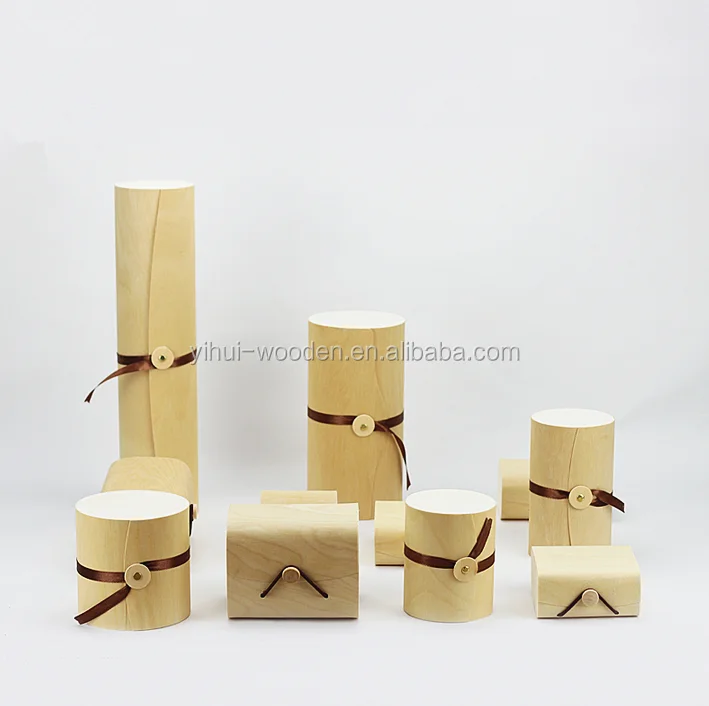 hot sale birch bark wood box,handmade birch veneer for wine,soft wood gift box