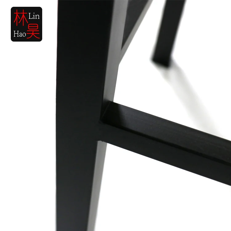 Bar stool high chair, vintage black color metal bar stool chair