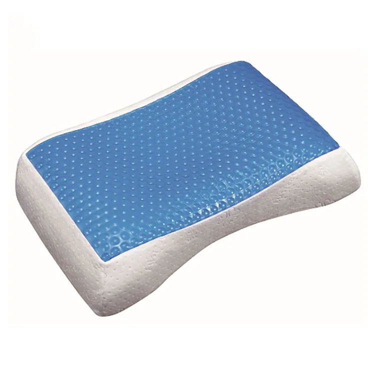 Hot selling comfortable sleeping memory foam cool silicone gel pillow