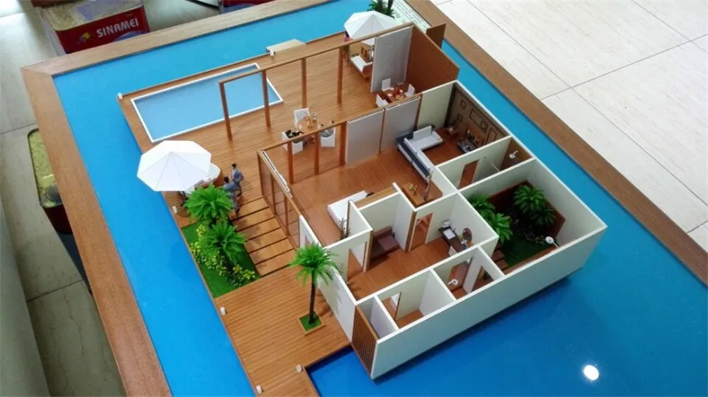 Miniature Construction Models Making for Maldives resort 3d vivid architecture models