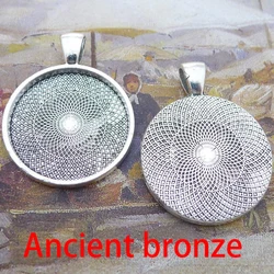 10pcs 45/50mm Good Plating Necklace Pendant Setting Cabochon Cameo Base Tray Bezel Blank Fit Cabochons Jewelry Making Findings