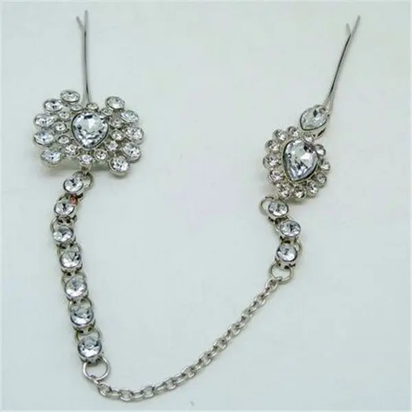 Cheap Wholesale Metal Hair Jewelry Crystal Hair Pin Rhinestone Bridal Head Chain