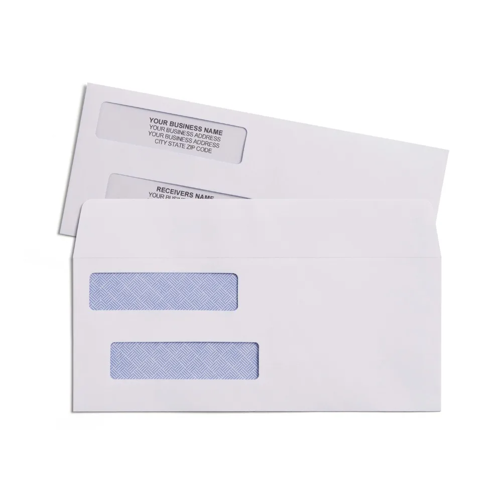 500 #8 SELF SEAL Security Tinted Double Window quickbooks checks Envelopes