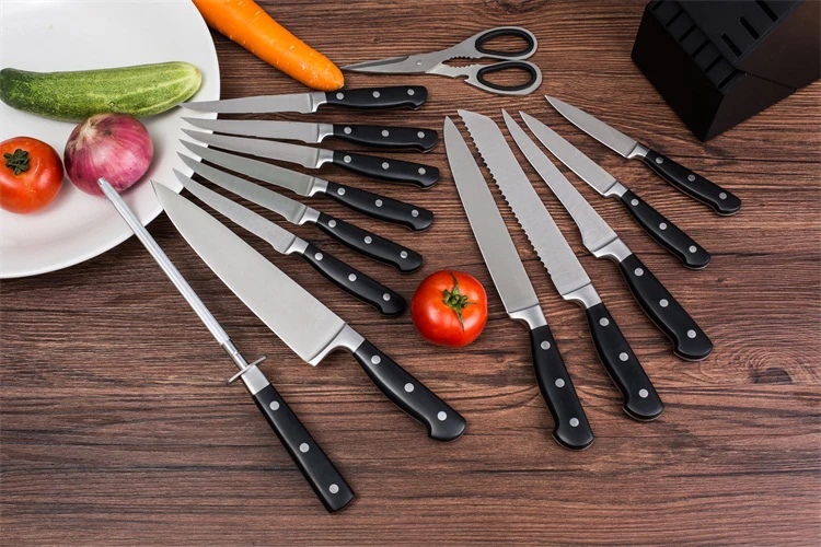 
15 Piece Forged Full Tang Kitchen Cutlery Knife Set 