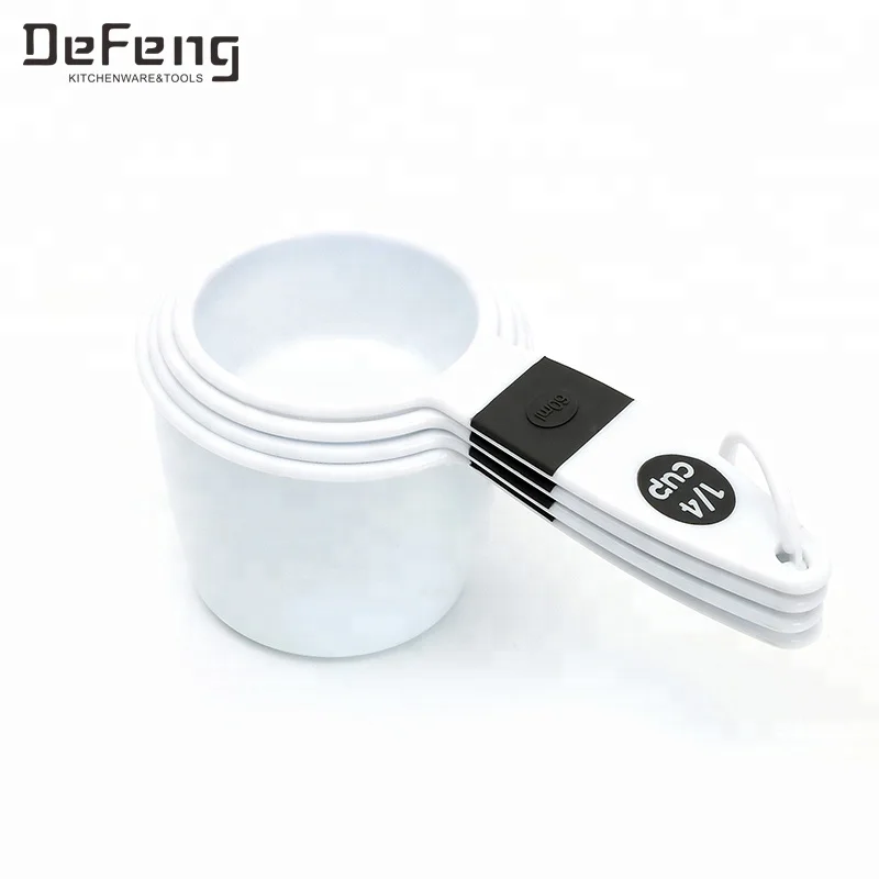 
Multi Function 8 Pieces White Plastic Measuring Cup Set And Spoon 