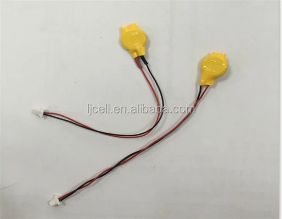 3V Lithium Button Battery Coin Cell CR2450 LIR2450 Battery with Solder Wire Cable & Connector Retainer JST Plug Terminal