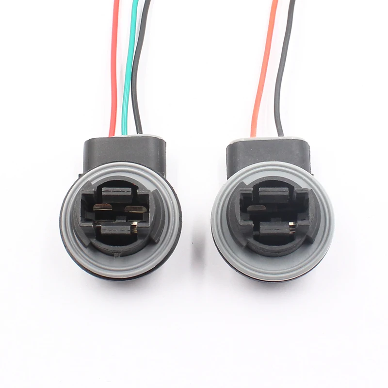 car bulb connector T25 3156 3157 P27W bulb socket harness plug connector t25 3156 Wiring Socket for LED Signal Light lamp holder