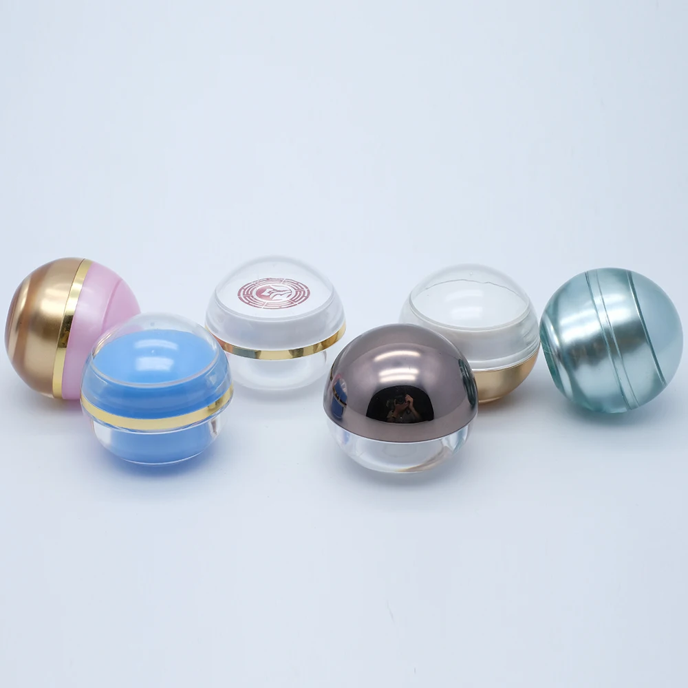 
Hengsheng factory wholesale acrylic 5g ball egg shape empty cosmetic skin care cream jar 