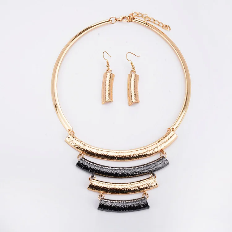 CJ9526 Fashion metal necklace and earrings set Vintage jewelry set can mix colors wholesale